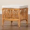 Bali & Pari Materra Modern bohemian Natural Brown Rattan Footstool 239-13578-ZORO - alternate 5